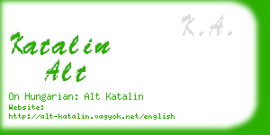 katalin alt business card